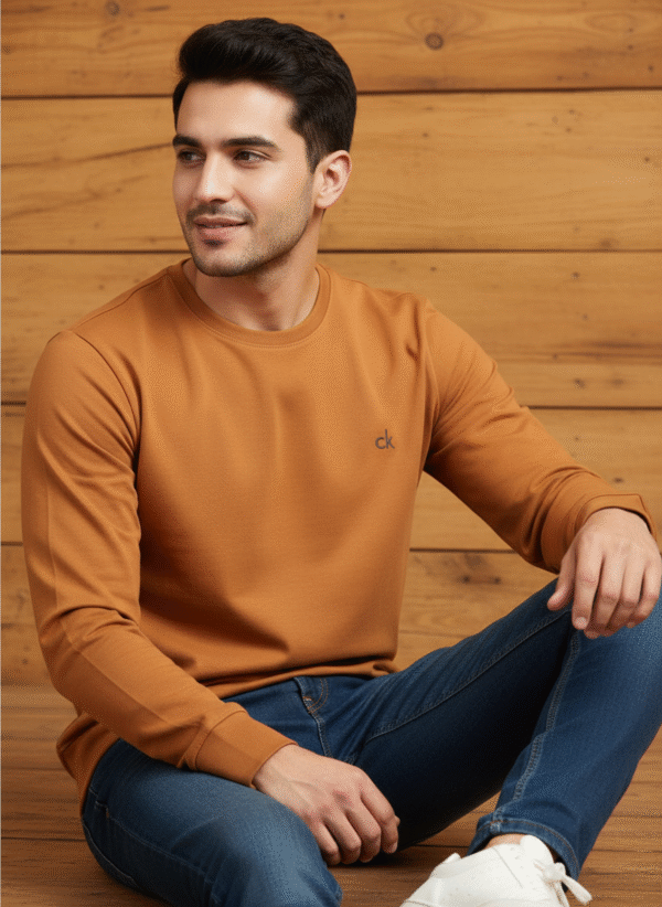 orange colour T shirt for Men
