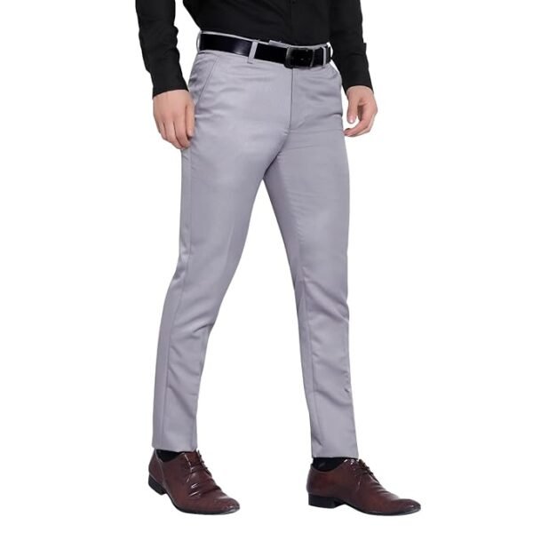 Light Grey cotton pants for men
