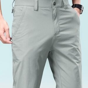 Light Green cotton pants for men