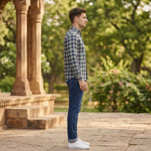 GREEN Checked Shirts Full Sleeve For Men